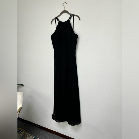 Amsale Emma Black Halter Long Formal Dress size 12 - Picture 5 of 5